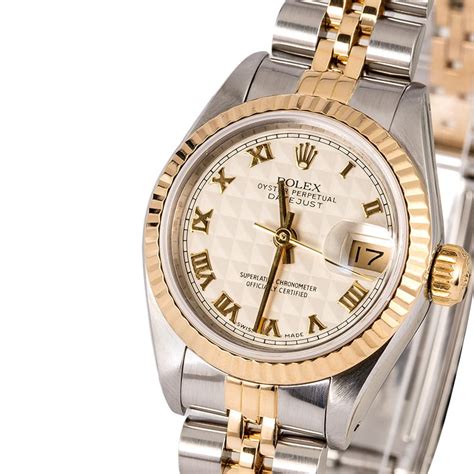 Rolex Datejust 69173 Ivory Pyramid Roman 